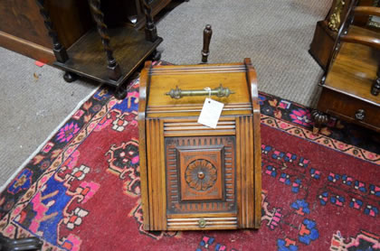 Edwardian mahogany coal box