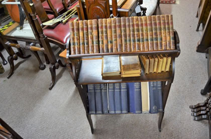 1920s oak book trough