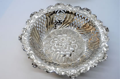 Pair Victorian silver dishes