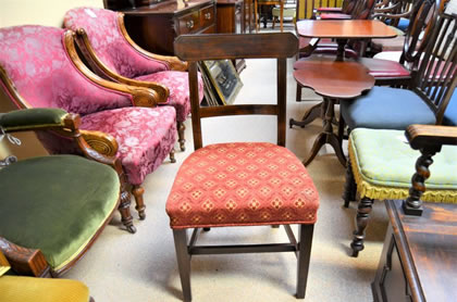 Set of eight mahogany Georgian chairs