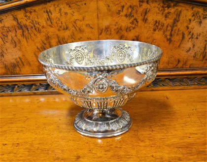 Silver rose bowl