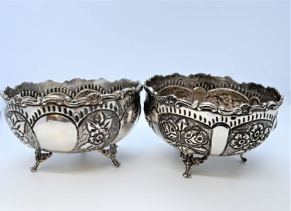 Pair of silver bowls