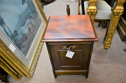 Edwardian mahogany coal box