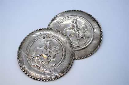 Pair of Dutch silver buttons