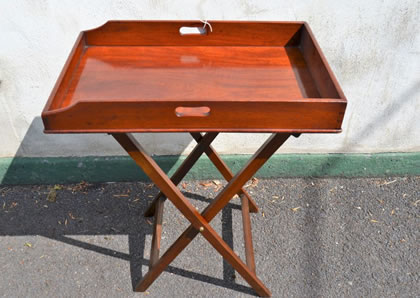 19th century mahogany butlers tray & stand