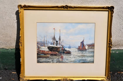 Gilt framed signed watercolour