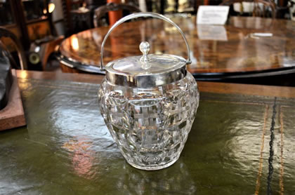 Silver top biscuit barrel