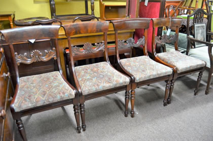 Set of four 19th century chairs
