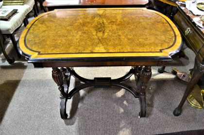 Burr walnut table