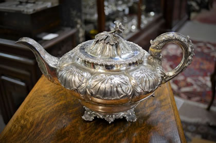 Georgian silver tea pot