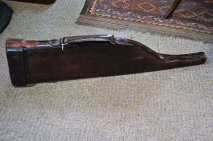 Old leather gun case/holder