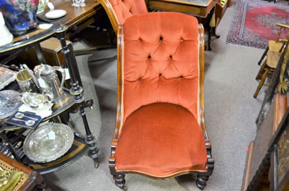 Victorian mahogany armchair