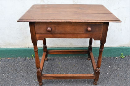 18th century oak side table