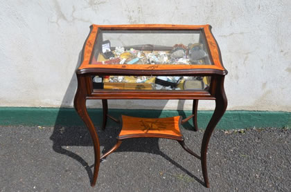 Mahogany inlaid display cabinet