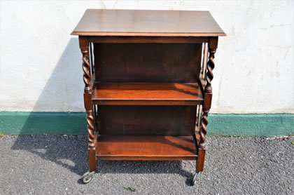 Oak bookstand / trolley
