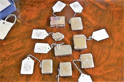 Selection of silver vesta cases available