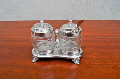 Victorian silver condiment 