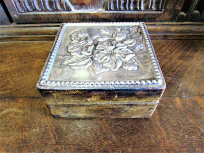 Italian silver & leather box