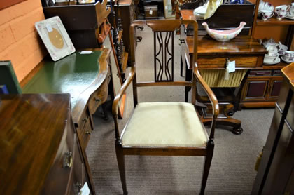 Edwardian mahogany armchair