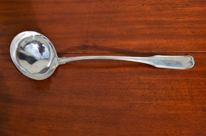 Irish georgian silver ladle