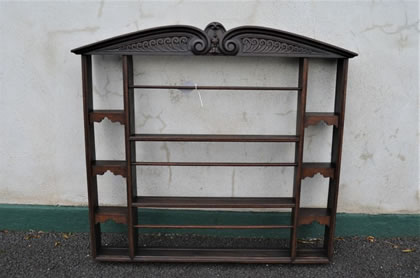 Oak hanging plate rack