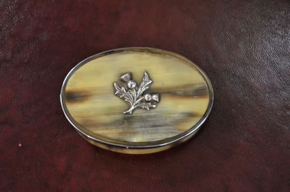 Scottish horn snuff box