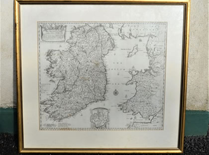 18th century map of ireland