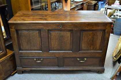 18th century oak coffer