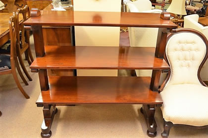 Victorian Mahogany three tier dumb waiter