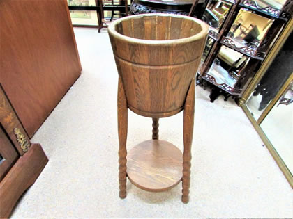 Oak plant stand