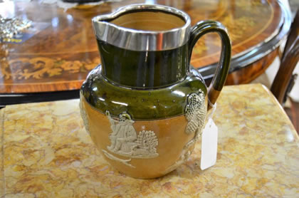 Royal doulton silver lined pub jug