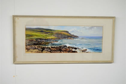 Framed watercolour 