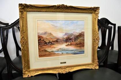 Prudence turner gilt framed watercolour