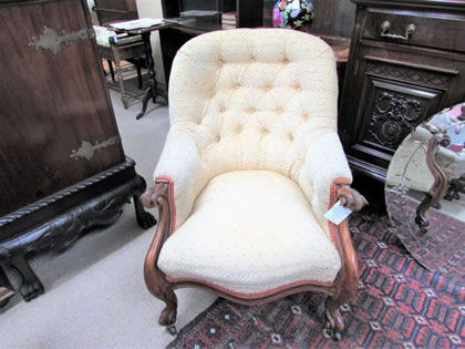 Victorian walnut armchair