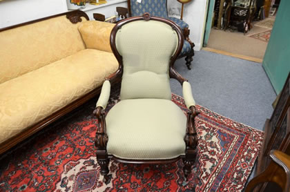 Victorian mahogany armchair