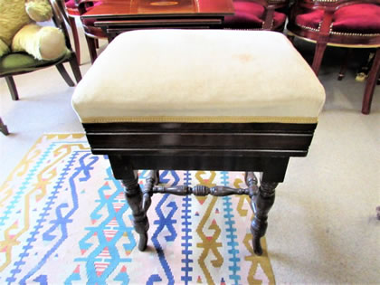Victorian mahogany piano stool