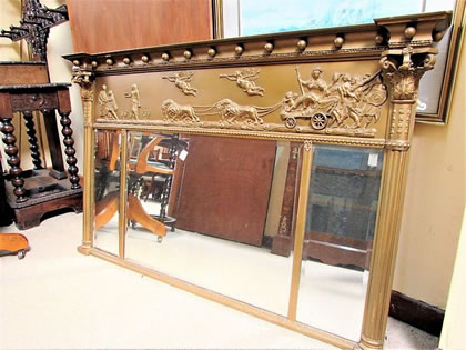 19th century gilt framed overmantle