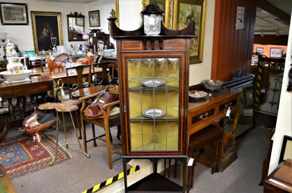 Edwardian mahogany corner cabinet