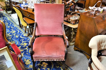 Large oak armchair