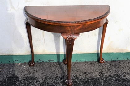 Mahogany card table