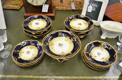 14 piece french  limoges dessert service 