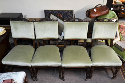 Set of four victorian mahogany chairs