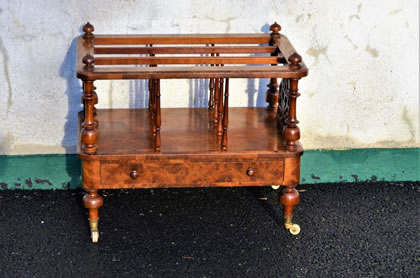 Victorian walnut canterbury