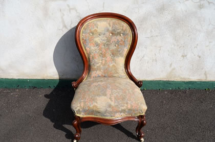 Victorian mahogany low chair