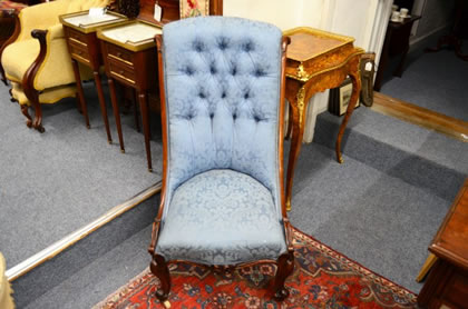 Victorian mahogany low chair