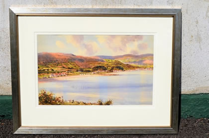 Framed watercolour by sam mclarnon