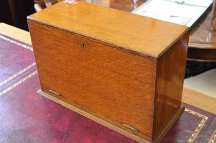 Oak stationery box