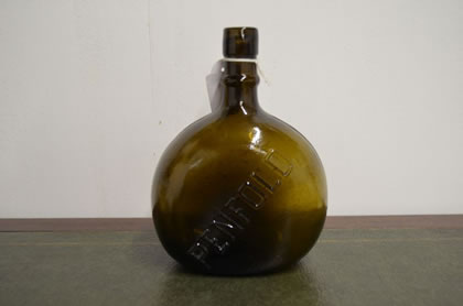 Antique glass wine bottle 