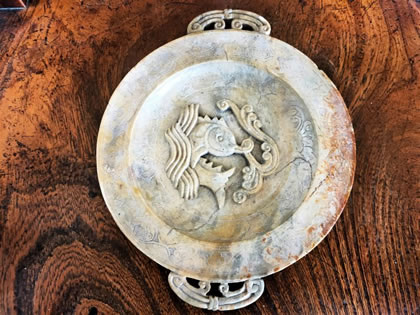 Antique chinese soapstone dish