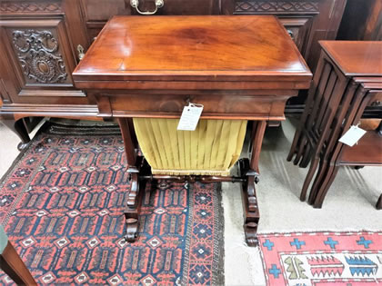 Victorian mahogany work table